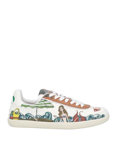 TOD'S TOD'S WOMAN SNEAKERS WHITE SIZE 8 TEXTILE FIBERS, LEATHER 