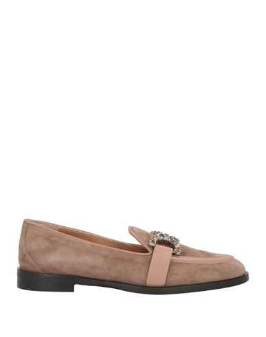 Roberto Festa Woman Loafers Light Brown Size 8 Leather In Neutral