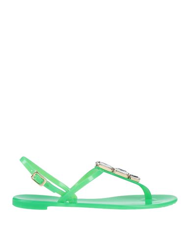 Shop Baldinini Woman Thong Sandal Lime Green Size 7 Rubber