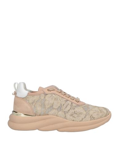 Shop Baldinini Woman Sneakers Blush Size 6.5 Calfskin, Textile Fibers In Pink