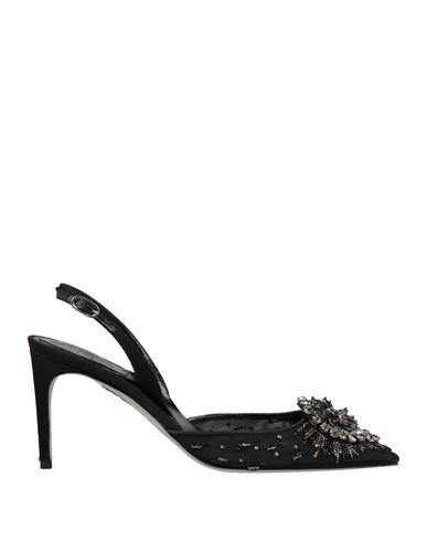 René Caovilla Rene' Caovilla Woman Pumps Black Size 7 Textile Fibers In Black