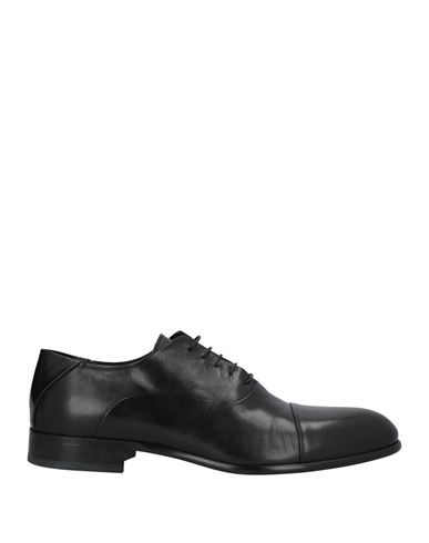 Baldinini Man Lace-up Shoes Black Size 13 Leather In Black