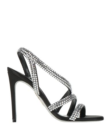 René Caovilla Rene' Caovilla Woman Sandals Black Size 7 Textile Fibers In Black