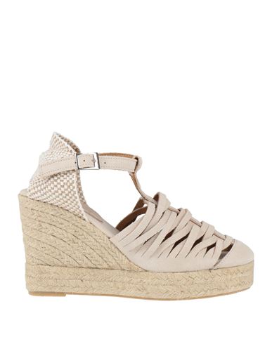 Lagoa Woman Espadrilles Light Grey Size 8 Leather In Grey