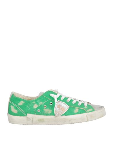 Philippe Model Man Sneakers Green Size 8 Leather In Green
