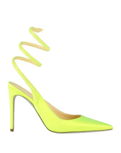 René Caovilla Rene' Caovilla Woman Pumps Lime Green Size 7 Textile Fibers In Green