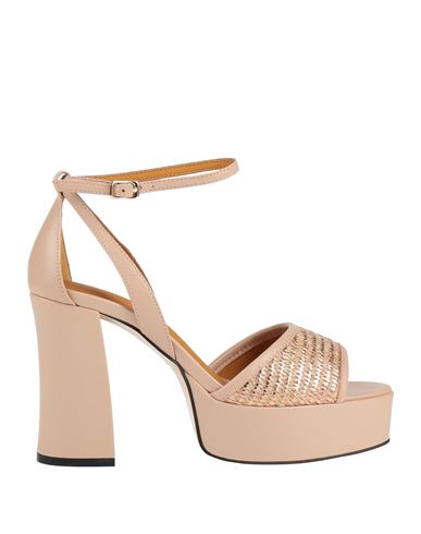 Apepazza Woman Sandals Blush Size 8 Leather, Textile Fibers In Pink
