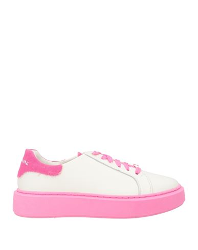 Baldinini Woman Sneakers Off White Size 5 Leather, Textile Fibers In Off White