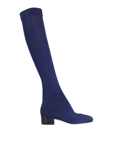René Caovilla Rene' Caovilla Woman Boot Blue Size 10 Textile Fibers In Blue
