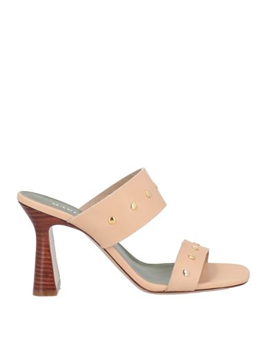 MARIA LUCA MARIA LUCA WOMAN SANDALS BEIGE SIZE 8 LEATHER 