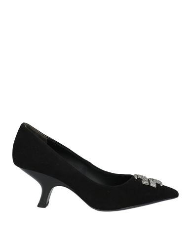 Tory Burch Eleanor Embellished Suede Pumps In Black