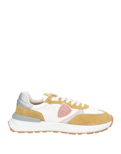 Philippe Model Man Sneakers Mustard Size 9 Leather, Textile Fibers In Yellow
