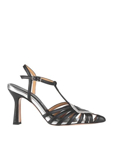 Silvia Rossini Woman Pumps Black Size 8 Leather In Black
