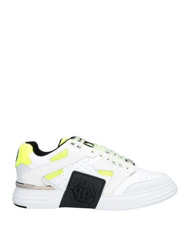 Philipp Plein Man Sneakers White Size 8 Leather, Textile Fibers In White
