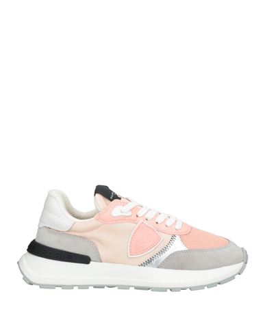 Philippe Model Woman Sneakers Light Pink Size 5 Leather, Textile Fibers In Pink