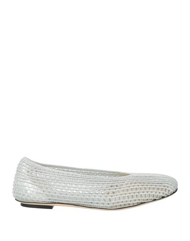 Victoria Beckham Woman Ballet Flats Silver Size 7 Textile Fibers In Silver
