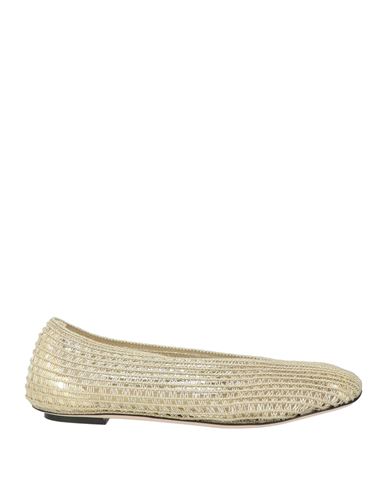 Victoria Beckham Woman Ballet Flats Platinum Size 6 Textile Fibers In Grey