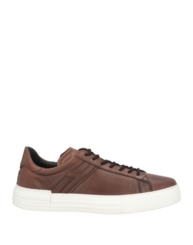 Hogan Man Sneakers Brown Size 9 Leather In Brown