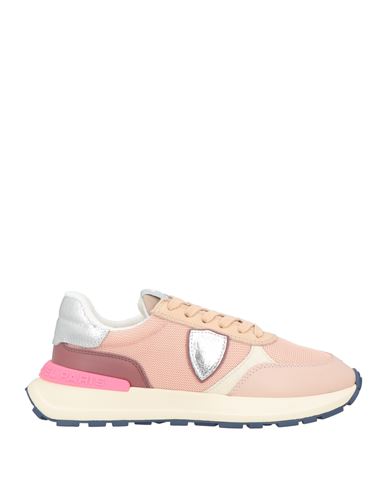 Philippe Model Woman Sneakers Light Pink Size 8 Leather, Textile Fibers In Pink