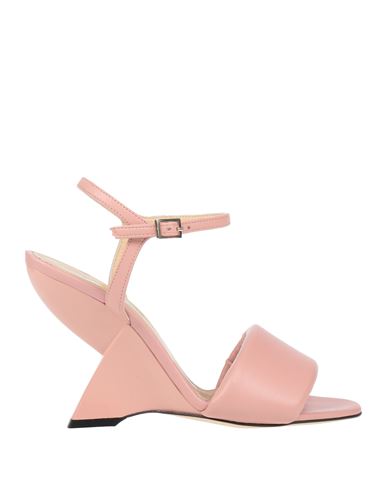 Semicouture Woman Sandals Antique Rose Size 7 Polyester In Pink