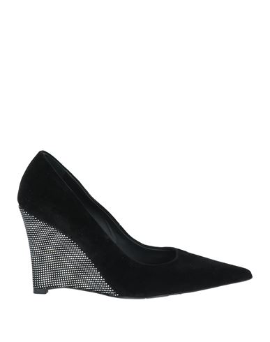 Pinko Woman Pumps Black Size 7 Textile Fibers In Black