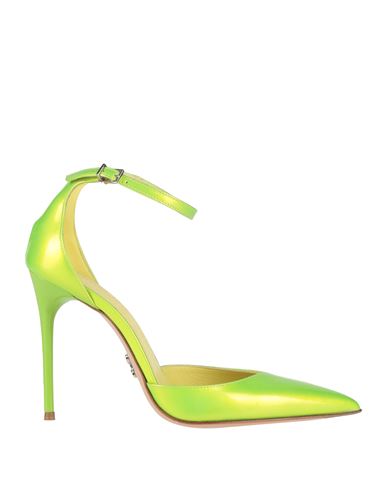 Sergio Levantesi Woman Pumps Lime Green Size 8 Leather In Green