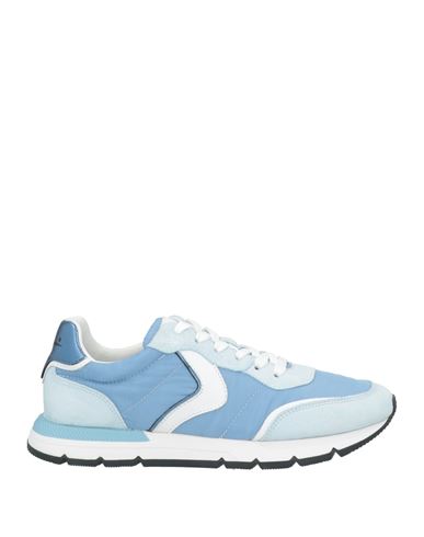Voile Blanche Woman Sneakers Light Blue Size 8 Goat Skin, Textile Fibers In Blue
