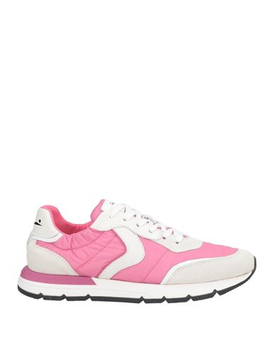 VOILE BLANCHE VOILE BLANCHE WOMAN SNEAKERS PINK SIZE 6 LEATHER, TEXTILE FIBERS 