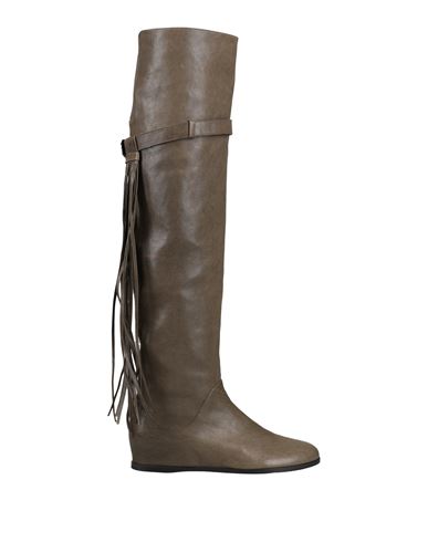 Stuart Weitzman Woman Boot Military Green Size 6.5 Leather In Green
