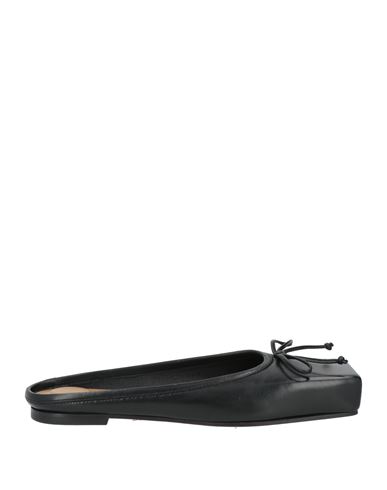 Jacquemus Les Mules Plates Leather Ballet Flat In Black