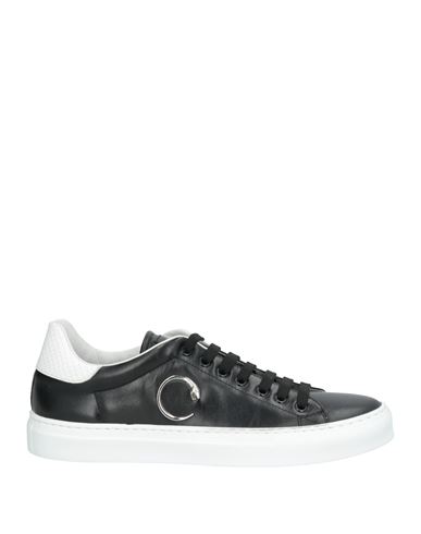 CAVALLI CLASS CAVALLI CLASS MAN SNEAKERS BLACK SIZE 9 CALFSKIN 