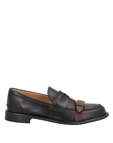 Jw Anderson Man Loafers Black Size 9 Leather In Black