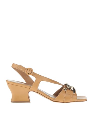 Cafènoir Woman Sandals Tan Size 10 Textile Fibers In Brown