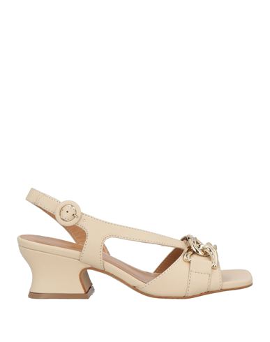 Cafènoir Woman Sandals Cream Size 7 Textile Fibers In White