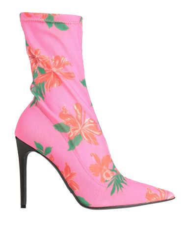 Shop Pinko Woman Ankle Boots Fuchsia Size 8 Leather, Textile Fibers