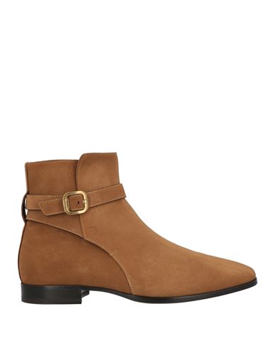 Tod's Man Ankle Boots Camel Size 7.5 Leather In Beige