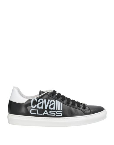 CAVALLI CLASS CAVALLI CLASS MAN SNEAKERS BLACK SIZE 8 CALFSKIN 
