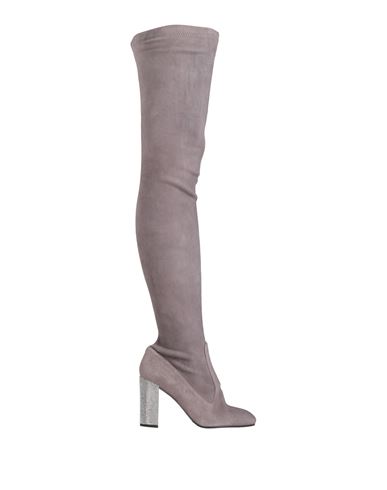 René Caovilla Rene' Caovilla Woman Boot Grey Size 8 Leather In Grey