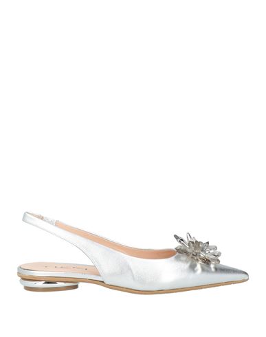 Tiffi Woman Ballet Flats Silver Size 8 Leather In Silver