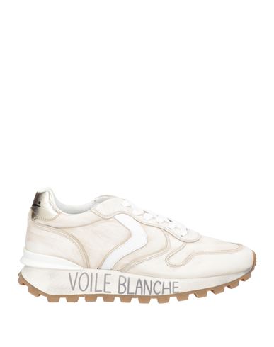 VOILE BLANCHE VOILE BLANCHE WOMAN SNEAKERS CREAM SIZE 8 LEATHER 