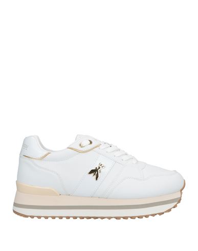 Shop Patrizia Pepe Girl Woman Sneakers White Size 6 Textile Fibers