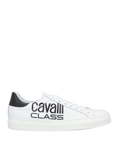 Cavalli Class Man Sneakers White Size 12 Calfskin