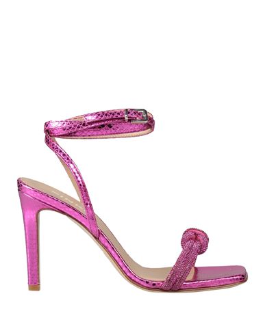 Pinko Woman Sandals Magenta Size 8 Leather In Pink
