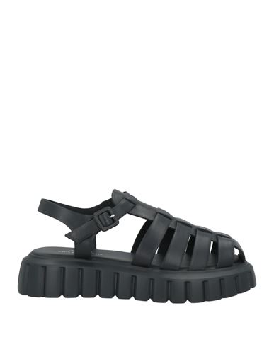 VOILE BLANCHE VOILE BLANCHE WOMAN SANDALS BLACK SIZE 8 CALFSKIN 