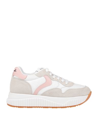 VOILE BLANCHE VOILE BLANCHE WOMAN SNEAKERS WHITE SIZE 8 LEATHER, NYLON 
