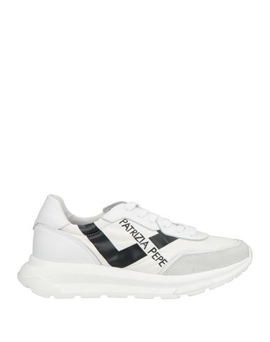 Patrizia Pepe Woman Sneakers White Size 8 Leather, Textile Fibers In White