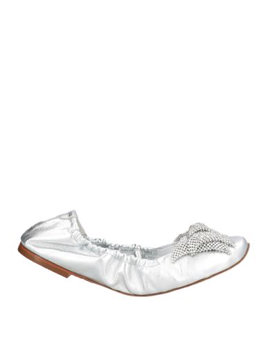 Casadei Woman Ballet Flats Silver Size 8 Leather