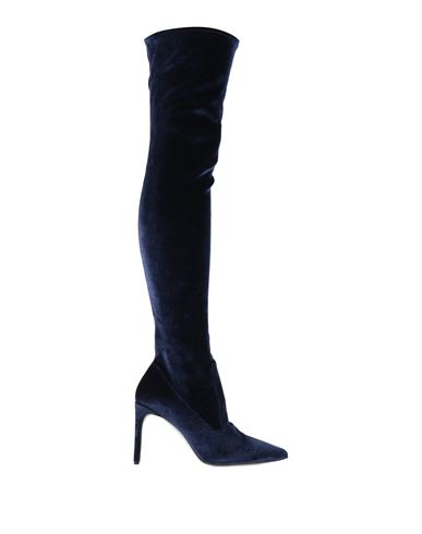 René Caovilla Rene' Caovilla Woman Boot Navy Size 10 Textile Fibers In Navy