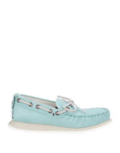 Voile Blanche Woman Loafers Sky Blue Size 8 Leather In Blue
