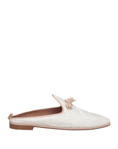 ANTICO SETIFICIO FIORENTINO ANTICO SETIFICIO FIORENTINO WOMAN MULES & CLOGS OFF WHITE SIZE 8 TEXTILE FIBERS 